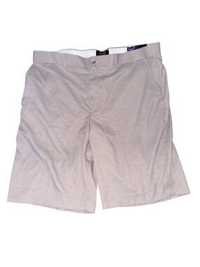 Britches By Samtex Mens Flex Waistband Easy-Care Gray Shorts 38W 100% Polyester
